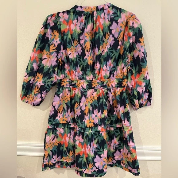 Boho floral mini dress | Anthropologie style | pockets | spring Size Large - NWT - Picture 3 of 6